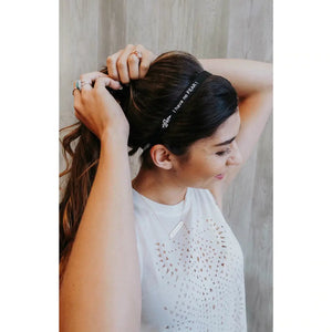 Fear0 Non-Slip "I Have No Fear" Black White Soccer Headbands #MeToo Women/Girls Fear0
